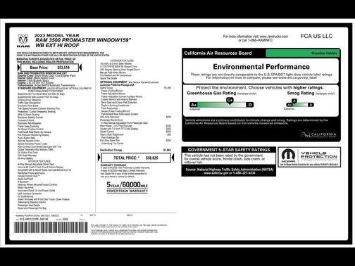 2023 RAM ProMaster 3500 High Roof