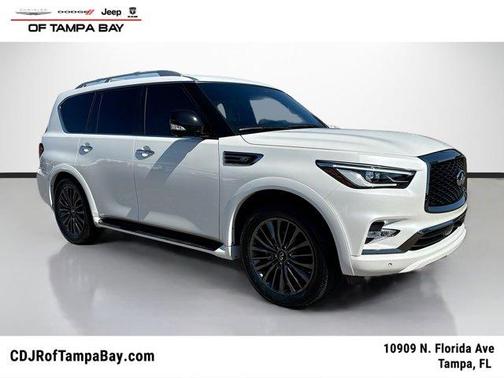 Moonstone White 2024 INFINITI QX80 SENSORY