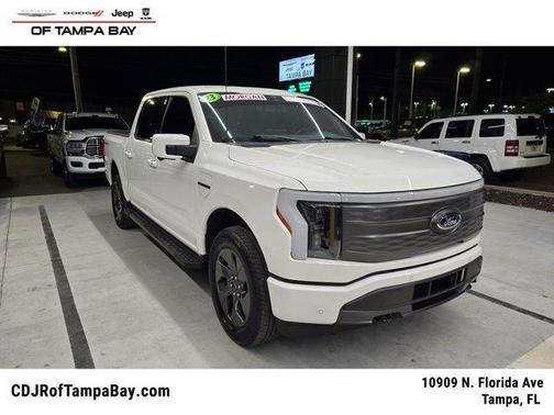 White Metallic 2023 Ford F-150 Lightning LARIAT