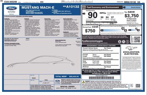 Carbonized Gray Metallic 2021 Ford Mustang Mach-E Premium