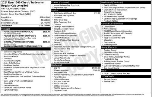 2021 RAM 1500 Tradesman