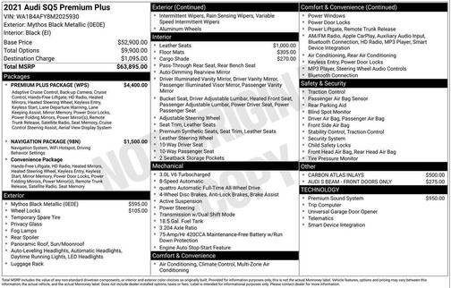2021 Audi SQ5 3.0T Premium Plus