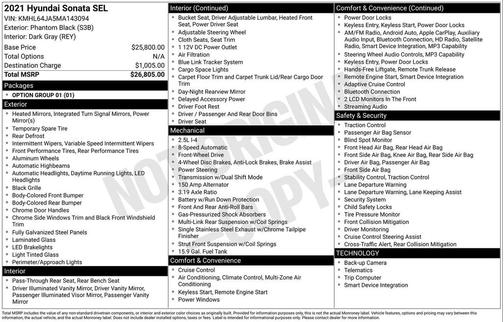 2021 Hyundai SONATA SEL