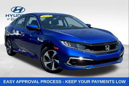 Blue 2021 Honda Civic LX