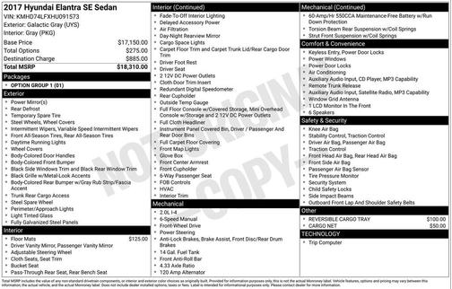 2017 Hyundai ELANTRA SE