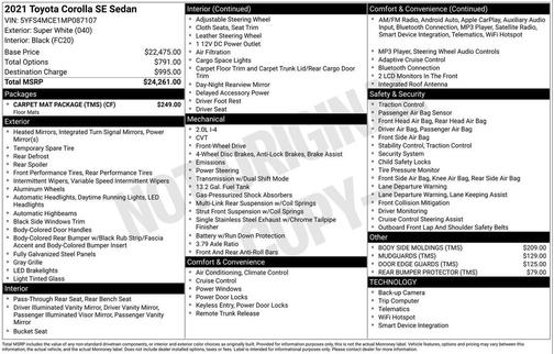 2021 Toyota Corolla SE