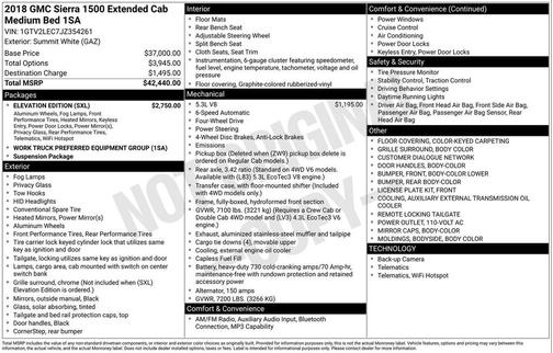 2018 GMC Sierra 1500 Base