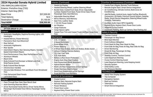 2024 Hyundai SONATA Hybrid Limited