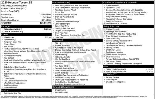 2020 Hyundai TUCSON SE