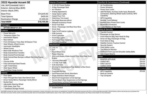 2022 Hyundai Accent SE