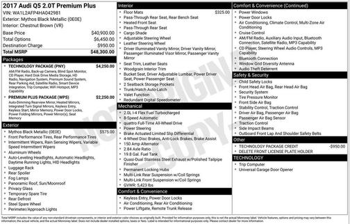 2017 Audi Q5 2.0T Premium Plus