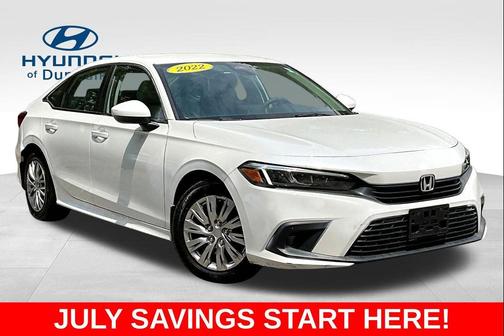 Platinum White Pearl 2022 Honda Civic LX