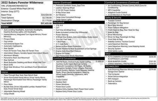 2022 Subaru Forester Wilderness