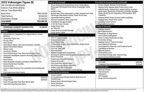 2022 Volkswagen Tiguan 2.0T SE
