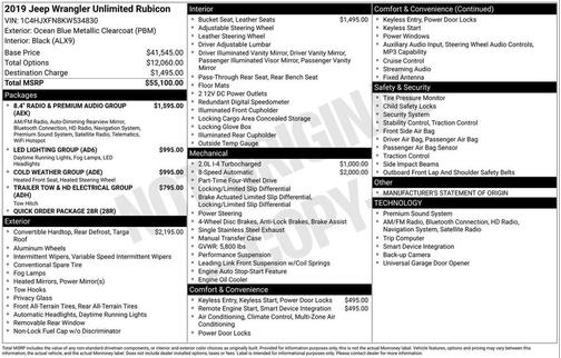 2019 Jeep Wrangler Unlimited Rubicon