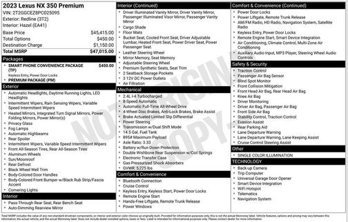 2023 Lexus NX 350 Premium