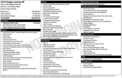 2019 Dodge Journey SE