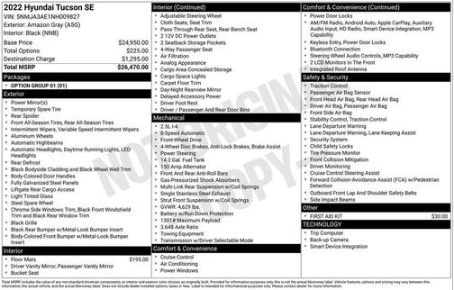 2022 Hyundai TUCSON SE