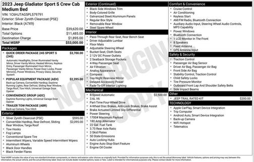 2023 Jeep Gladiator Sport S