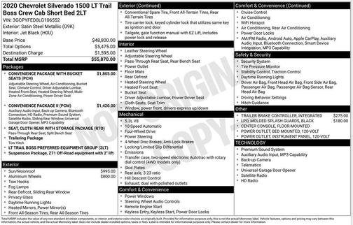 2020 Chevrolet Silverado 1500 LT Trail Boss
