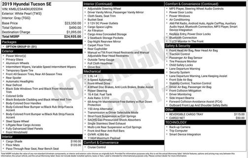 2019 Hyundai TUCSON SE