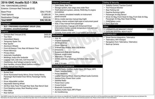 2016 GMC Acadia SLE-1