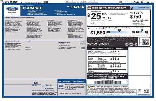 2019 Ford EcoSport S