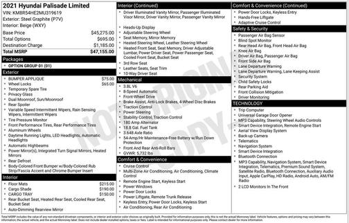 Steel Graphite 2021 Hyundai PALISADE Limited