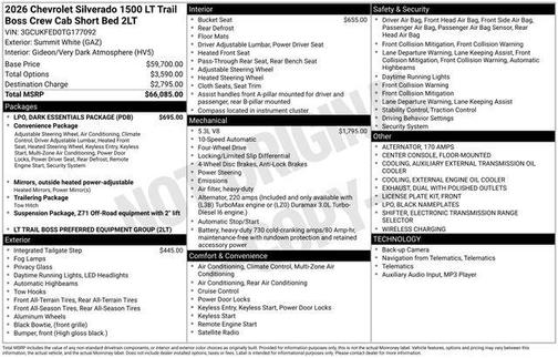 2026 Chevrolet Silverado 1500 LT Trail Boss