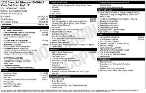 2026 Chevrolet Silverado 2500 LT