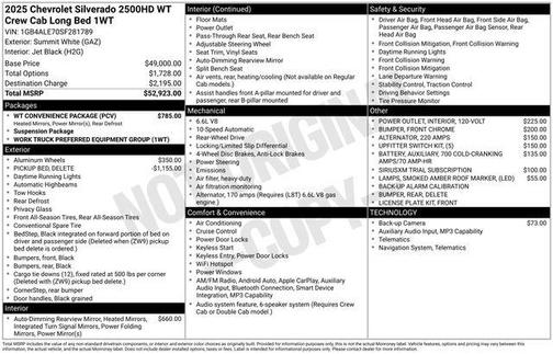 2025 Chevrolet Silverado 2500 WT
