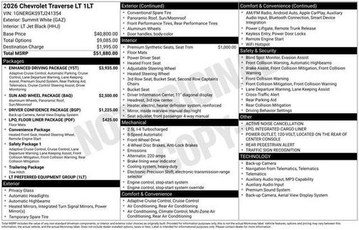 2026 Chevrolet Traverse LT