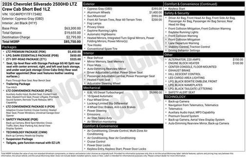 2026 Chevrolet Silverado 2500 LTZ