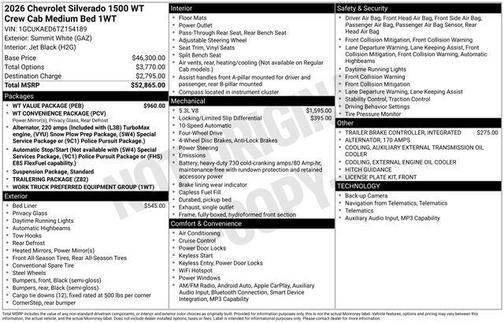 2026 Chevrolet Silverado 1500 WT