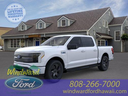 White Metallic 2025 Ford F-150 Lightning Flash