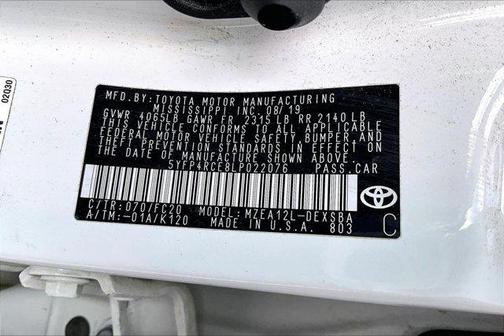 2020 Toyota Corolla SE