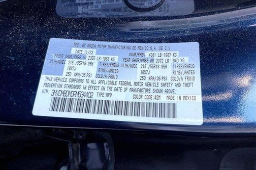 Deep Crystal Blue Mica 2024 Mazda CX-30 Premium Package