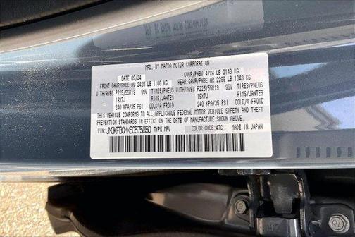 Polymetal Gray Metallic 2025 Mazda CX-5 2.5 S Carbon Edition