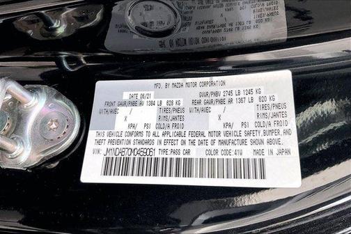 Jet Black Mica 2021 Mazda MX-5 Miata Sport