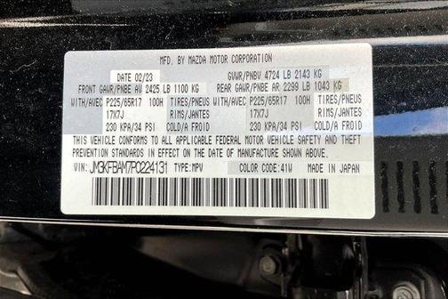 Jet Black Mica 2023 Mazda CX-5 2.5 S