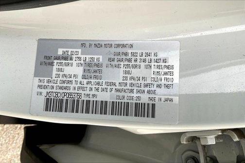 Snowflake White Pearl 2023 Mazda CX-9 Touring