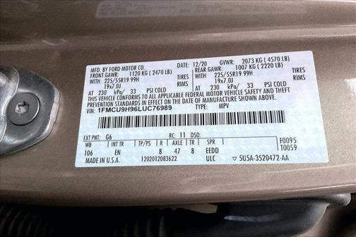 2020 Ford Escape SEL