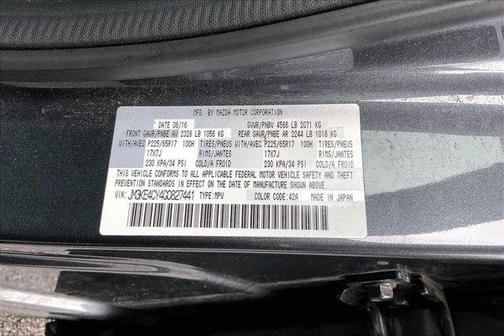 Meteor Gray Mica 2016 Mazda CX-5 Touring