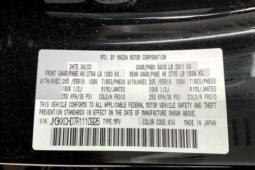 Jet Black Mica 2024 Mazda CX-90 Preferred Plus