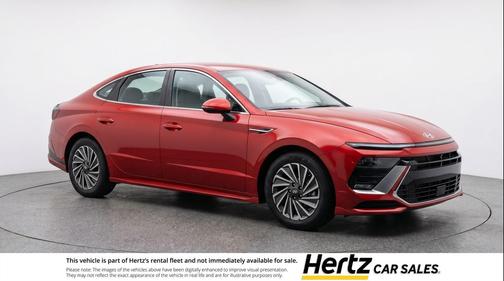 Ultimate red 2025 Hyundai SONATA Hybrid SE