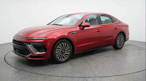 Ultimate red 2025 Hyundai SONATA Hybrid SE