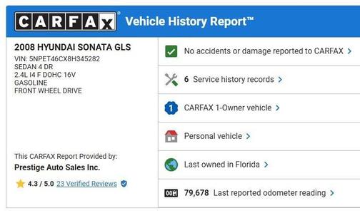 2008 Hyundai SONATA GLS