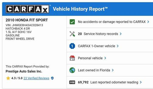 2010 Honda Fit Sport