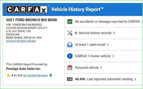 2021 Ford Bronco Big Bend