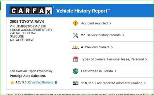 2008 Toyota RAV4 Base
